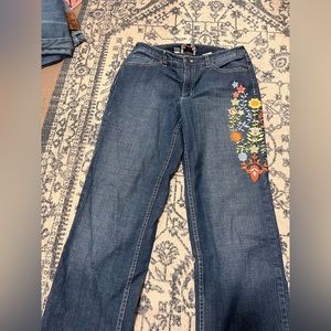 Vintage Talbots Floral Embroidered Jeans